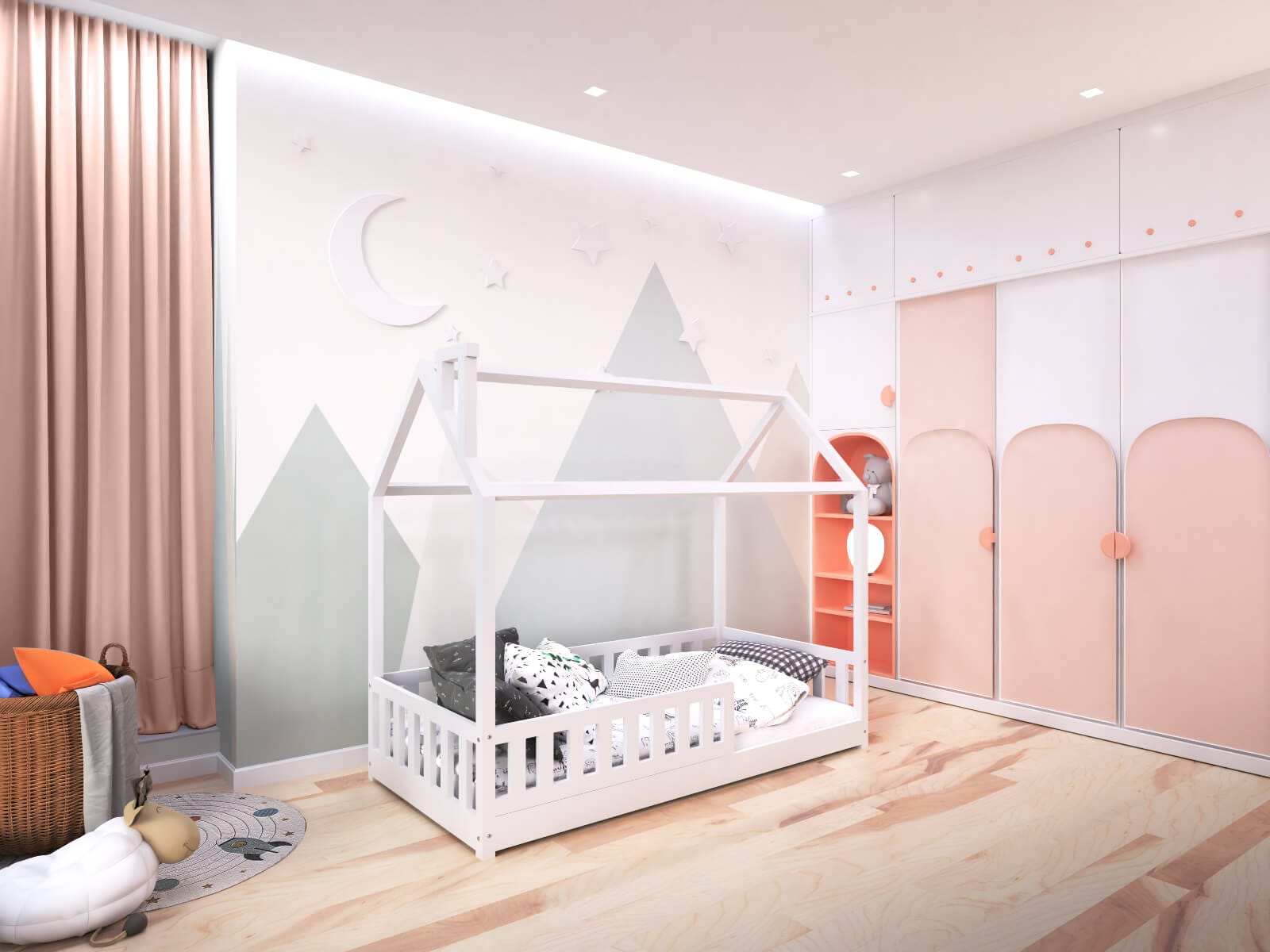Ryś+ standard biały Łóżka dla dzieci w kształcie domku - inspiracje pokoju dziecka.