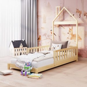 Łóżeczko dla dziecka w kształcie domku. Łóżka dla dzieci w różnych kolorach i funkcjach.