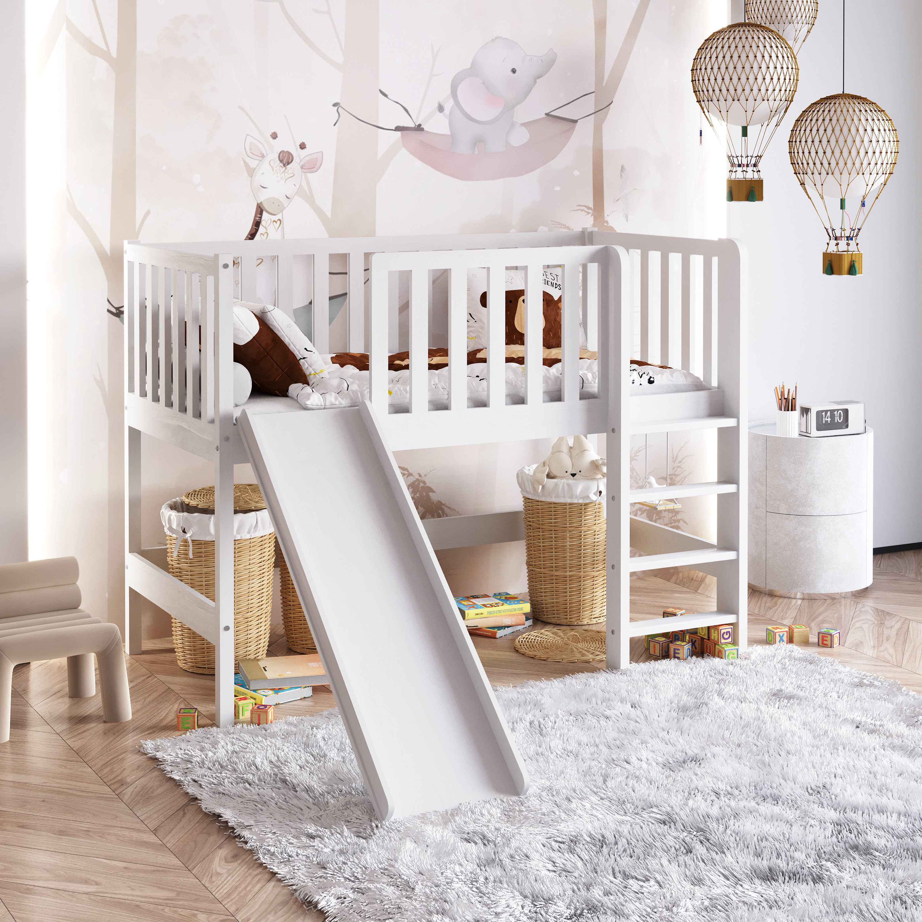 bialy wariant slizgawka drabina interior